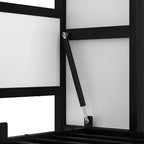 Twin Size Murphy Bed with Shelves, Metal Wall Bed with Foldable Design for Small Space