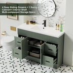 Wavy Line 30/36/48 Bathroom Vanity Set with Sink & Faucet