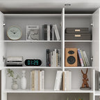 Dual-Person Modern Workstation Spacious White Gaming and Office Desk