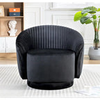 Small Milvo Velvet Swivel Barrel Chair