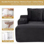67 Chaise Lounge Chair, Indoor Sleeper Sofa Bed with 2 Pillows, Boneless Single Sofa Couch for Living Room, No Assembly Required