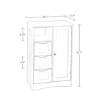 RiverRidge Ashland Single Door Bathroom and Laundry Storage Cabinet with 3 Drawers, Open and Adjustable Shelf