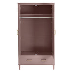 2 Door Wardrobe with Drawer - Dusty Mauve