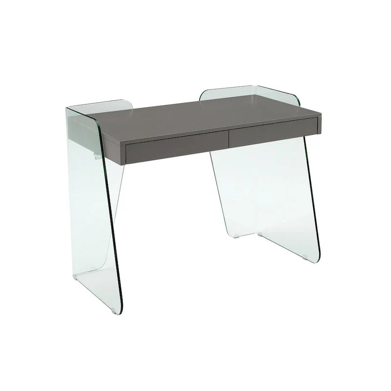 ARCHIE office desk with clear glass.