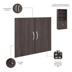 Tall 5 Shelf Bookcase with Doors