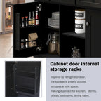 Portable Rolling Kitchen Island Cart with Storage