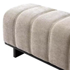 Modern Tufted Faux Fur Dining Bench with Rubberwood Legs, 63.62