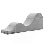 Avana Kami Convertible Chaise / Yoga & Massage - 2-In-1 Ottoman with Concealed Fold Out Yoga Lounge Chair, Microvelvet - N/A