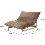 Bean Bag Accent Chair Large Plush Bean Bag Lounger with Solid Wood Frame Comfy Lounge Chair with Down Filling