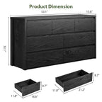 Wide Modern 7-Drawer Dresser for Bedroom, Large Wooden Chest of Drawers with Storage Organizer for Living Room, Hallway & Entryway
