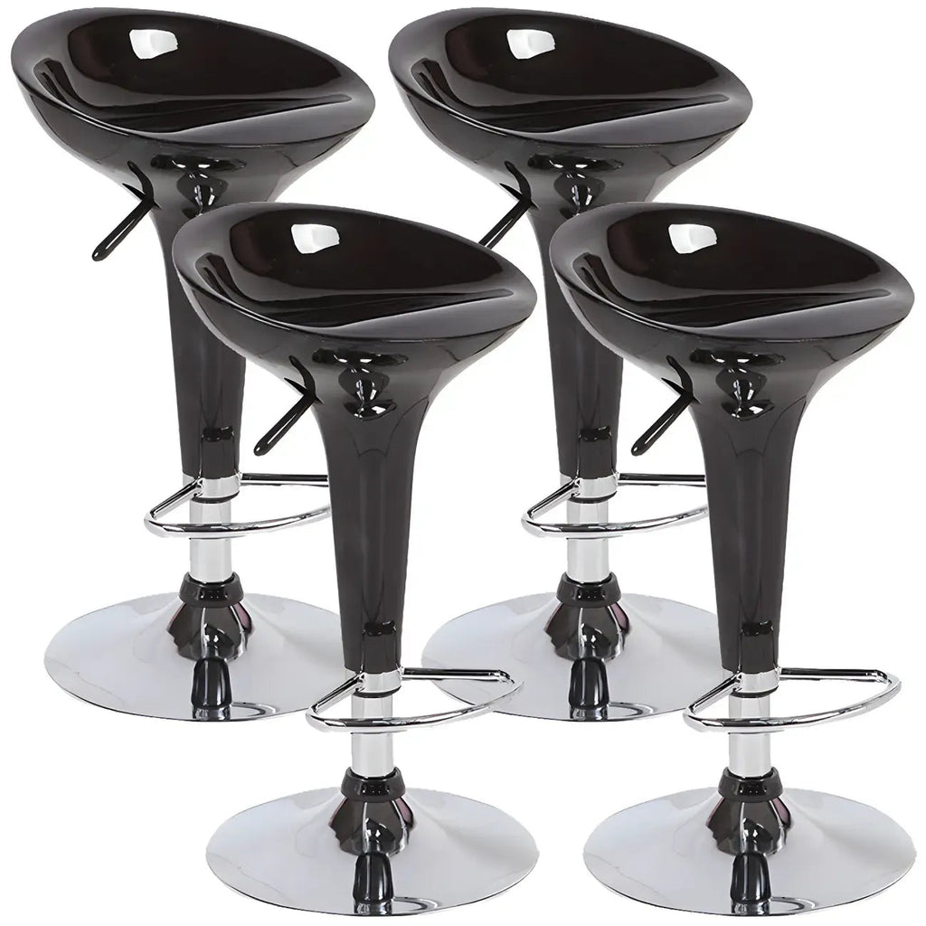 Plastic Chrome Swivel Bar Stool Height Adjustable