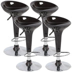 Plastic Chrome Swivel Bar Stool Height Adjustable