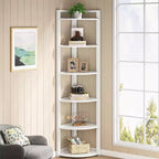 Tribesigns 6-Tier Corner Bookshelf, 70.86 Tall Book Shelving Unit Storage Rack