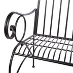 Alpine Corporation 44L Indoor/Outdoor 2-Person Classic Metal Garden Bench