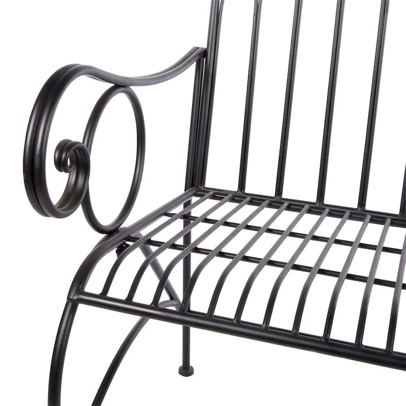 Alpine Corporation 44L Indoor/Outdoor 2-Person Classic Metal Garden Bench