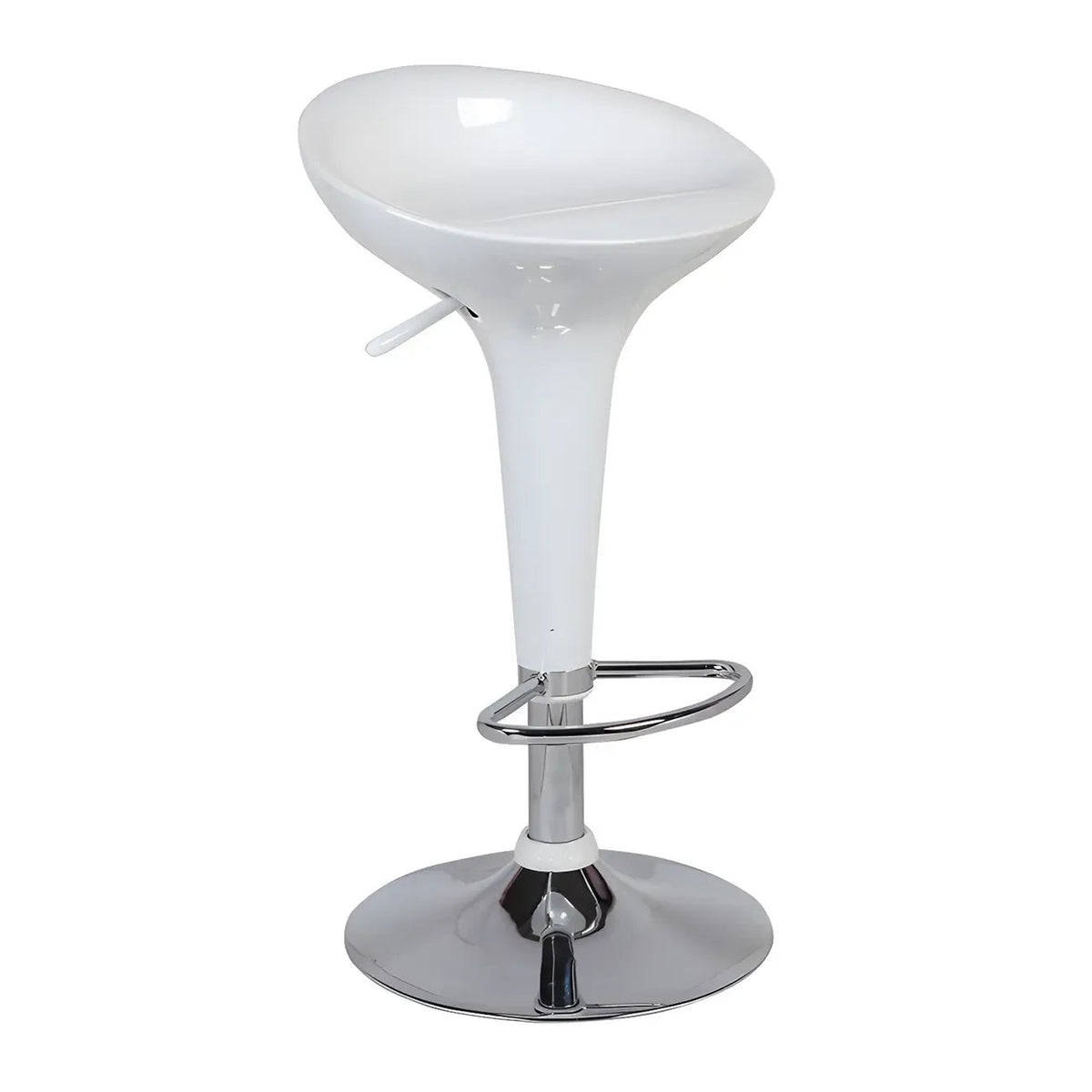 Plastic Chrome Swivel Bar Stool Height Adjustable