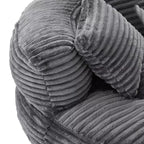 Bean Bag Sofa for Adults Kids, Oversized Corduroy Bean Bag Chair with 3 Pillows & Armrest for Living Room Bedroom - ModernLuxe