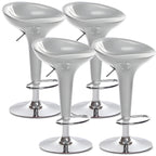 Plastic Chrome Swivel Bar Stool Height Adjustable