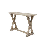 Wood Console Table or Bench with Distressed Accents - Brown - Roche River Decor