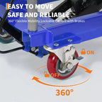 Hydraulic Lift Table Cart,330lbs Capacity 50 Lifting Height , Non-Slip Pad, 4 Wheels & Reflective Strips,for Material Handling & Transportation