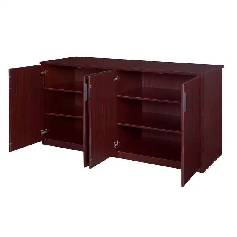 Regency 72 Legacy Office Storage Cabinet Buffet Mahogany: Wood Frame, 4-Door, 4-Shelf Printer Stand