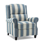 2 Set Nail-head Padded Seat Pushback Recliner Chair