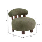 Christopher Knight Home Gareth Modern Wood Boucl Upholstered Accent Slipper Chair