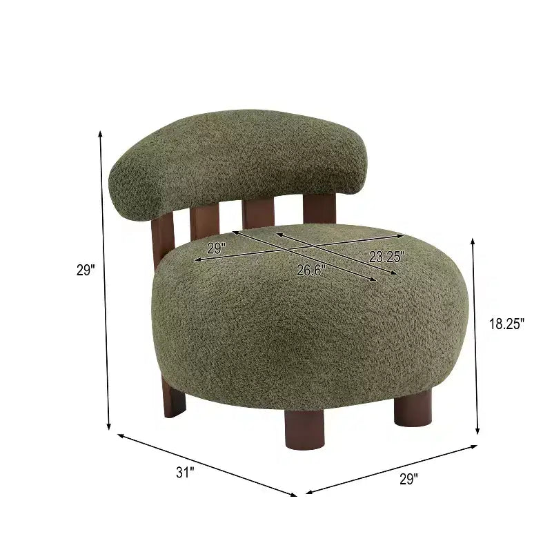 Christopher Knight Home Gareth Modern Wood Boucl Upholstered Accent Slipper Chair