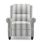 2 Set Nail-head Padded Seat Pushback Recliner Chair