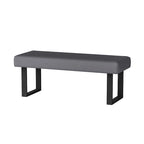 Somette Lillian 3-Piece Gloss Gray Dining Set with Dining Table, Nook and Bench