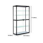 Contemporary Rectangular Black Glass Curio Cabinet
