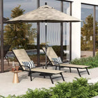 Outdoor Lounge Chair Set of 2  5-Position Adjustable Recliner, Textilene Fabric, 76 Pool Chaise for Patio, Garden & Poolside