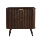 2 Drawer Bedside Table - Walnut