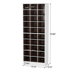 30 Pairs Tall Shoe Cabinet, 10 Tiers White Wooden Shoe Storage Rack for Closet, Entryway - 10-tier