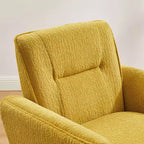 Art Leon Comfortable Jacquard Flannel Accent Chair with Wood Legs