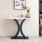 Modern Console Table, Exquisite shape design, Metal Frame with Adjustable foot pads for Entrance