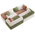 110.23 in. W Colorblock Modular 4-Seater Chenille Sofa with Curved Armrests