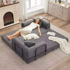 2 in 1 Convertible Sofa Bed, comfortable Folding Corduroy Sofa Bed with Deep Seat and Wide Armrests, Boneless Sofa, for Living Room, Apartments