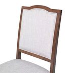 Set of 4 Farmhouse Dining Chairs with High Backs and Upholstered Seating