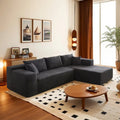 HOOOWOOO Modern Minimalist Style Sectional Couch Modular Corduroy Sofa for Living Room