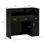 47.2 Reception Desk Counter Lockable Storage Reception Table Working