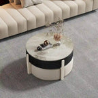 31.5 Modern Coffee Table, Lift Top Coffee Table with 3 Ottomans, Black - 31.5 X 31.5