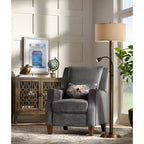 40 Wide Glass Door Accent Cabinet with Adjustable Shelf, Distressed Parchment Finish