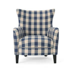 Modern Retro 30.25 High Back Upholstered Arm Chair with Wood Legs for Living Room