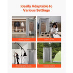 VEVOR Fitting Room, Dressing Room with Thick Polyester Curtains, Privacy Space with Shading Curtain and a Hook, 39 x 37 x 79 in, Gray