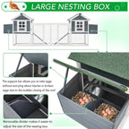 AECOJOY 144 Large Chicken Coop w/ Run Wooden Hutch Poultry Cage House