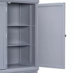 Whisen 73 Freestanding Wooden Kitchen Pantry Cabinet with Drawers and Adjustable Shelves for Storage and Organization in Dining Room or Kitchen
