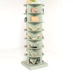 Spinning Shoe Rack Tower, 360 Revolving Display Shoe Closet, Round Vertical Storage Shoe Rack, Rotating Handbag Shoes Organization