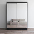 Mirrored 2-Door Wardrobe Armoire with High-Gloss Finish | 47 or 59 Wide
