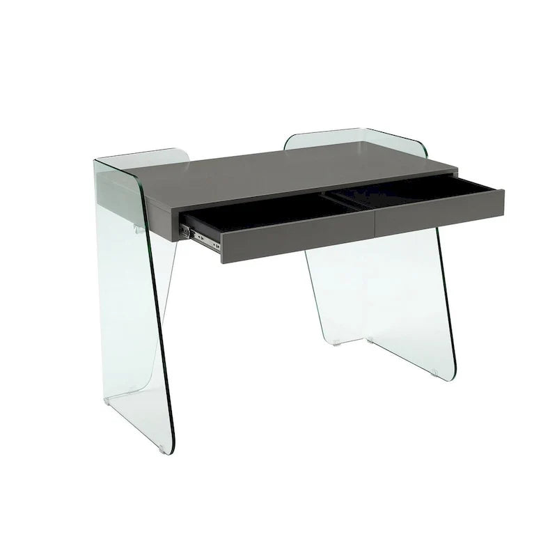 ARCHIE office desk with clear glass.